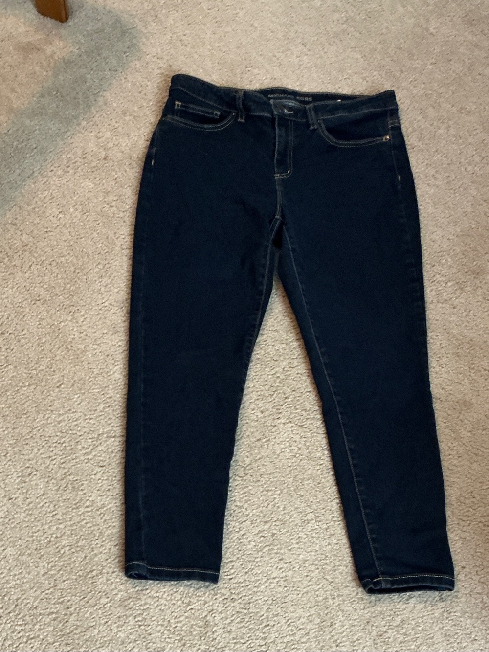 Michael Kors Women's Dark Navy Izzy cropped Skinny Jeans